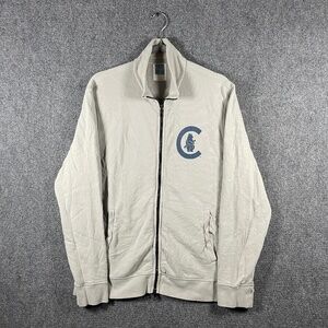 Jason Scott x MLB Chicago Cubs Gray Zip Up Jacket Mens Size Large #1440